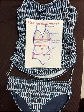 Blue & Navy Printed Tankini Set
